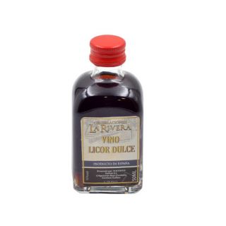 Vino licor dulce de la tierra 50 ml, botella cristal