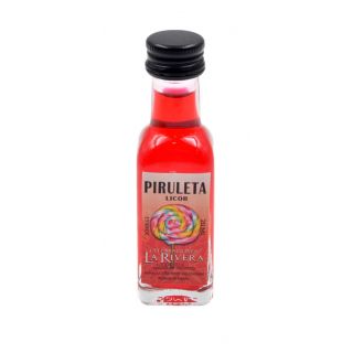 Licor de piruleta 20 ml, botella marasca cristal