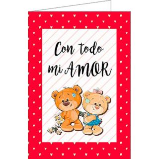 Tarjeta de felicitaci&oacute;n &ldquo;Con todo mi amor&rdquo;