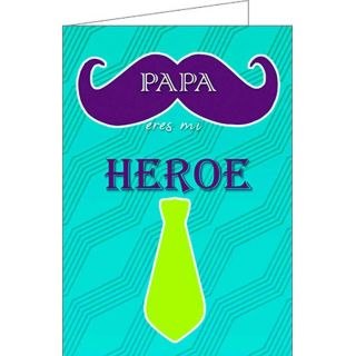 Tarjeta de felicitaci&oacute;n &ldquo;Pap&aacute; eres mi h&eacute;roe&rdquo;