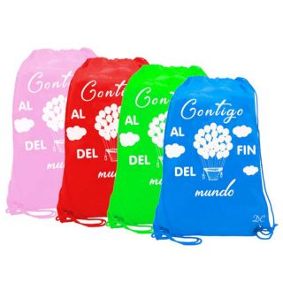 Mochila &ldquo;Contigo al fin del mundo&rdquo;, surtido en 4 colores