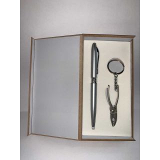 Estuche herramienta surtida con boli en caja de madera