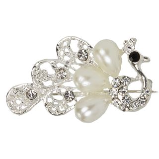 BROCHE CISNE PERLAS BLANCAS 