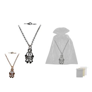 COLGANTE CON NI&Ntilde;A (ORO-PLATA) + BOLSA TULL LISA (8941)