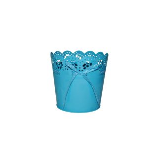 CUBO AZUL DE METAL CON CINTA