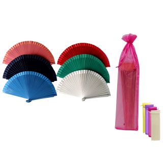 ABANICO LISO PEQUE&Ntilde;O + BOLSA TULL LISA (8531)