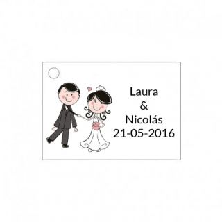 Tarjetita de boda de novios original