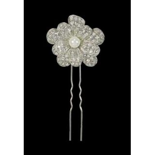 HORQUILLA DE PELO PLATA Y ZIRCONITAS, 1/2
