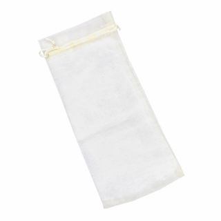 BOLSA DE ORGANZA VINO 11x25 CM. BLANCO