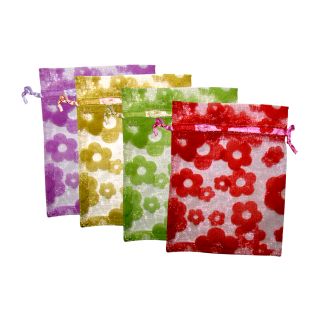 BOLSA DE TUL FLORES 16x20 cm. (Paq. 100 Unds.)
