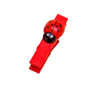 BOLSA 100 PINZA PEQ. MARIQUITAS ROJA 2,5 CM