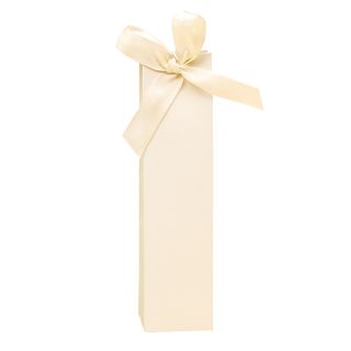 CONO BEIGE SATINADO CON LAZO