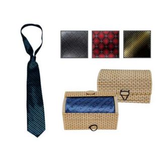 CORBATA DE HOMBRE + CAJA DE MIMBRE (8519)