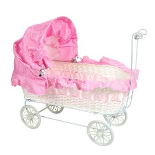 Carrito de beb&eacute; rosa, regalo decorativo