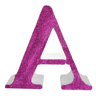 Letra "a" de porexpan 20 cm en color rosa, para decorar bodas