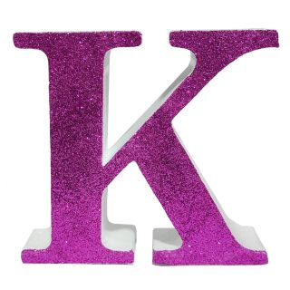 Letra “k" de porexpan 20 cm en color rosa, para decorar bodas