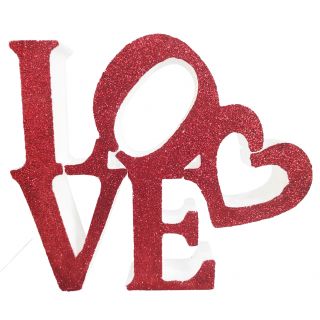 Corcho love rojo, para decorar tu boda, 26x31+4 cm