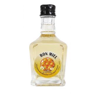 Botellita de ron miel, modelo toscana cristal 50ml