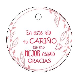 Pliego tarjeta redonda tu cari&ntilde;o rosa 20 ud-