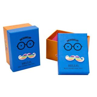 Caja azul bigote