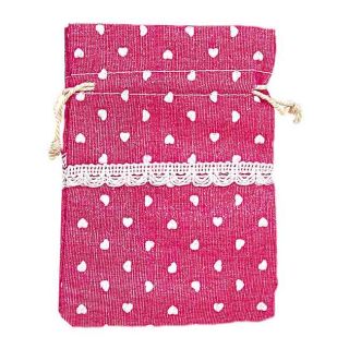 BOLSA DE SACO ESTAMPADA ROSA 