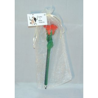Boli con forma de Rosa + bolsa + tarjeta