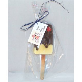 Jabon con forma helado en bolsa con tarjeta regalos boda