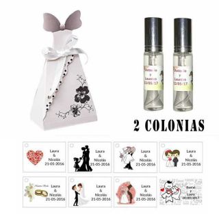 Colonias personalizadas para regalos de boda