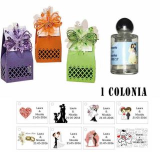 Colonia personalizada detalles invitados de boda