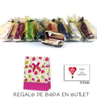 Pack de estuche con espejo para barra de labios con bolsa y tarjeta