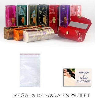 Pack de estuche con espejo para barra de labios con bolsa y tarjeta