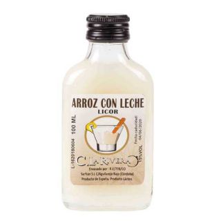 Licor de Arroz con Leche 100 ML, Petaca Cristal