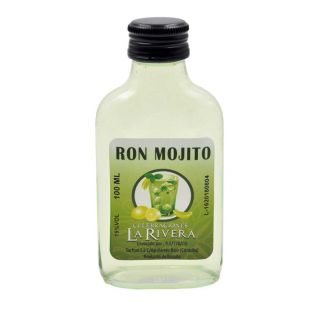 Licor de Ron Mojito 100 ML, Petaca Cristal