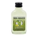 Licor de ron mojito 100 ml, petaca cristal