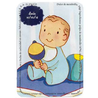 Pegatina de bebé para personalizar dulce de membrillo