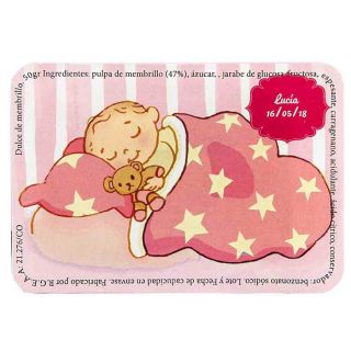 Pegatina de bebé para personalizar dulce de membrillo