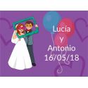 Pegatina para personalizar regalos de Boda