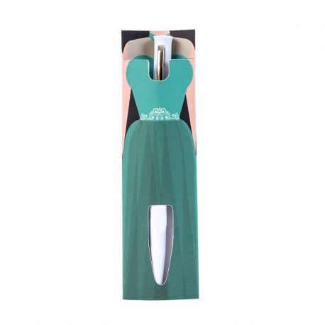 Bolígrafo con vestido de fiesta de mujer