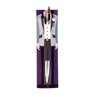 Bolígrafo con elegante traje de caballero