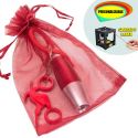 Linterna-llavero rojo con abrebotellas de moto