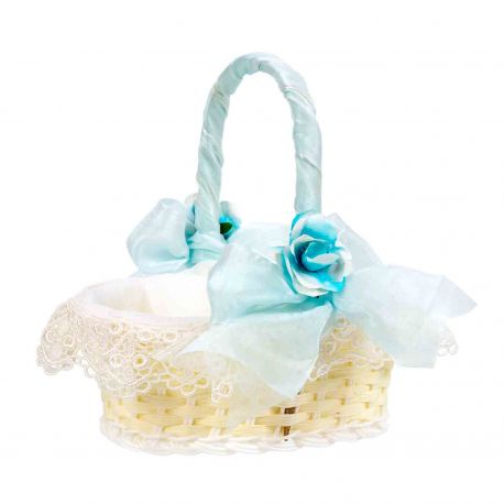 Cesta, pétalos o anillos de boda