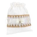 Elegante limosnera blanca para novia