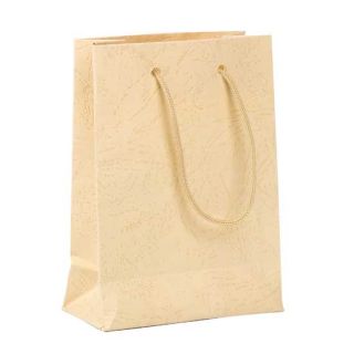 Bolsa de papel en color crema con asas