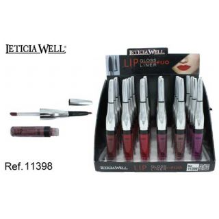 Lip Gloss fijo + Lip Liner perfilador de labios