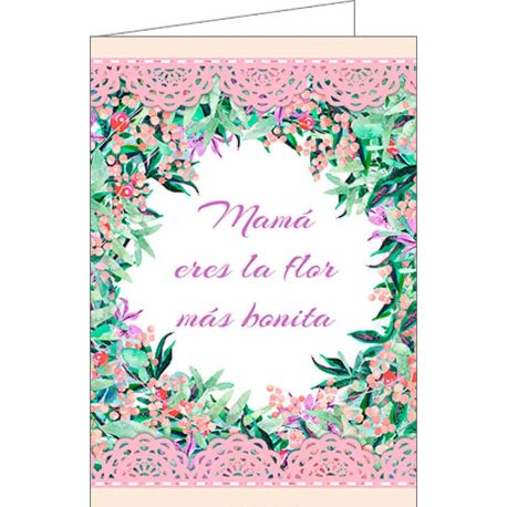 Tarjeta de felicitación “Mamá eres la mejor”