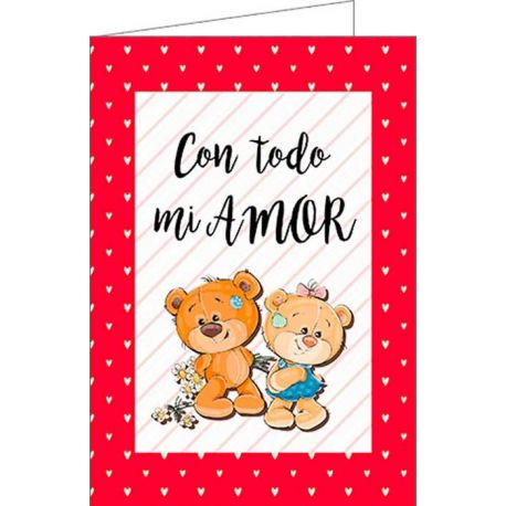 Tarjeta de felicitación “Con todo mi amor”