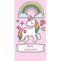 Pegatina para regalo de niñas con unicornio