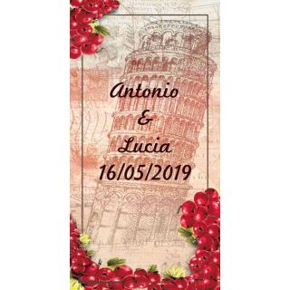 Pegatinas para regalos de boda con flores
