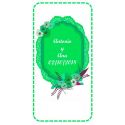 Pegatinas para regalos de boda con flores