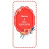 Pegatinas para regalos de boda con flores